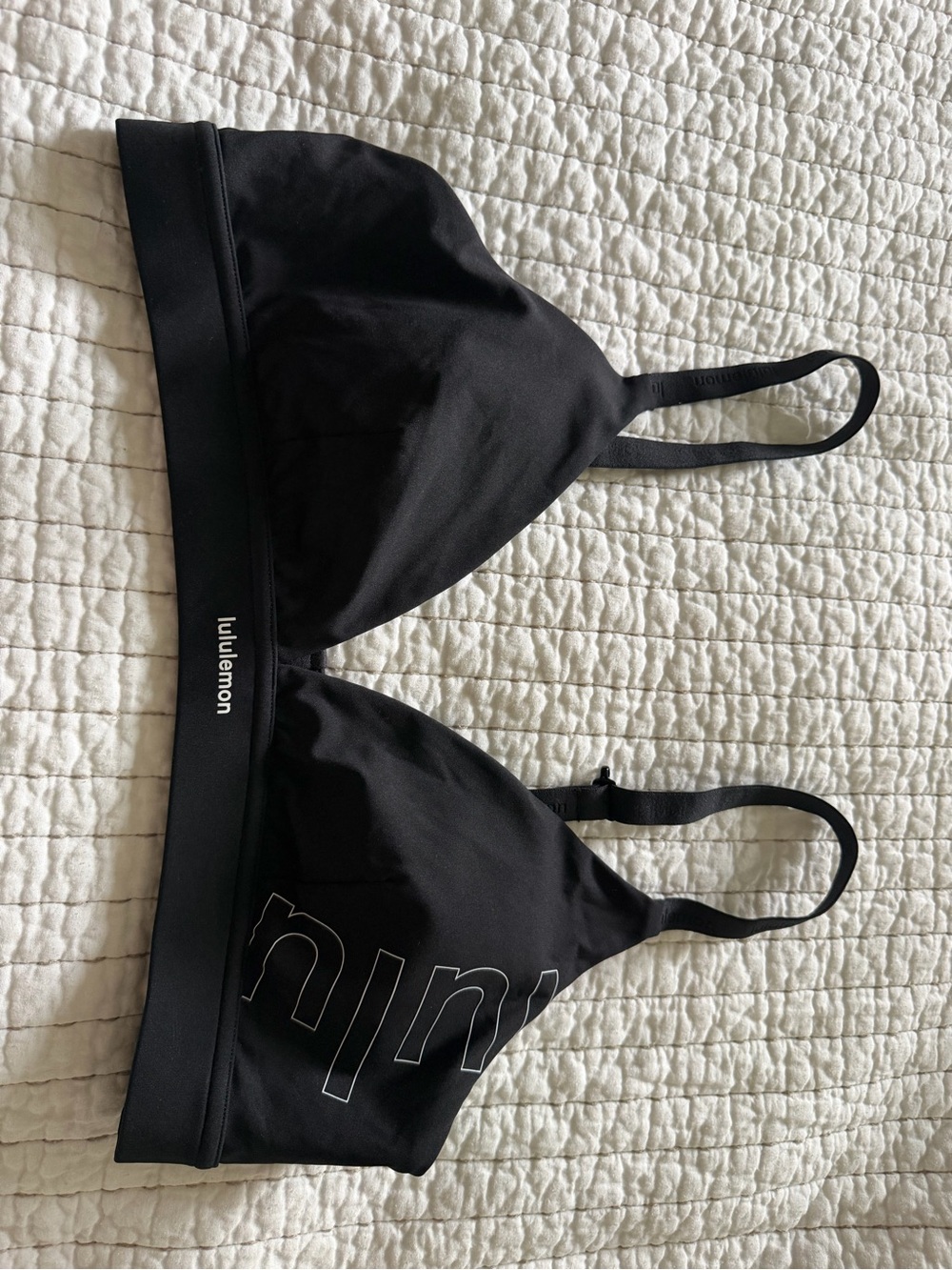 lululemon athletica Black Triangle Swim Top with Subtle Logo
